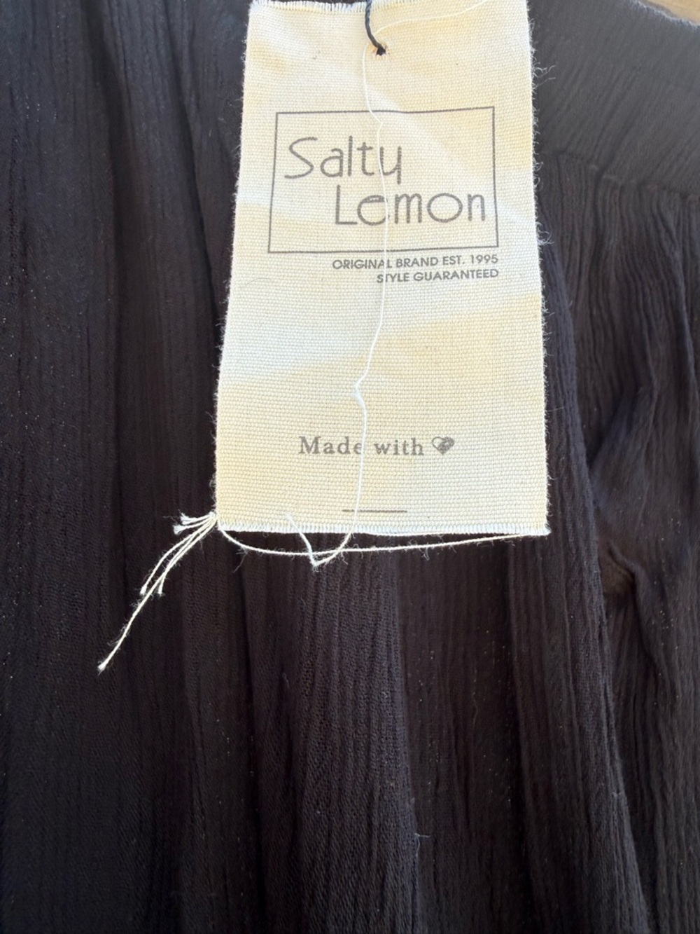 NWT Salty Lemon Black Palazzo Pants with Side Leg Opening - Picture 6 of 10